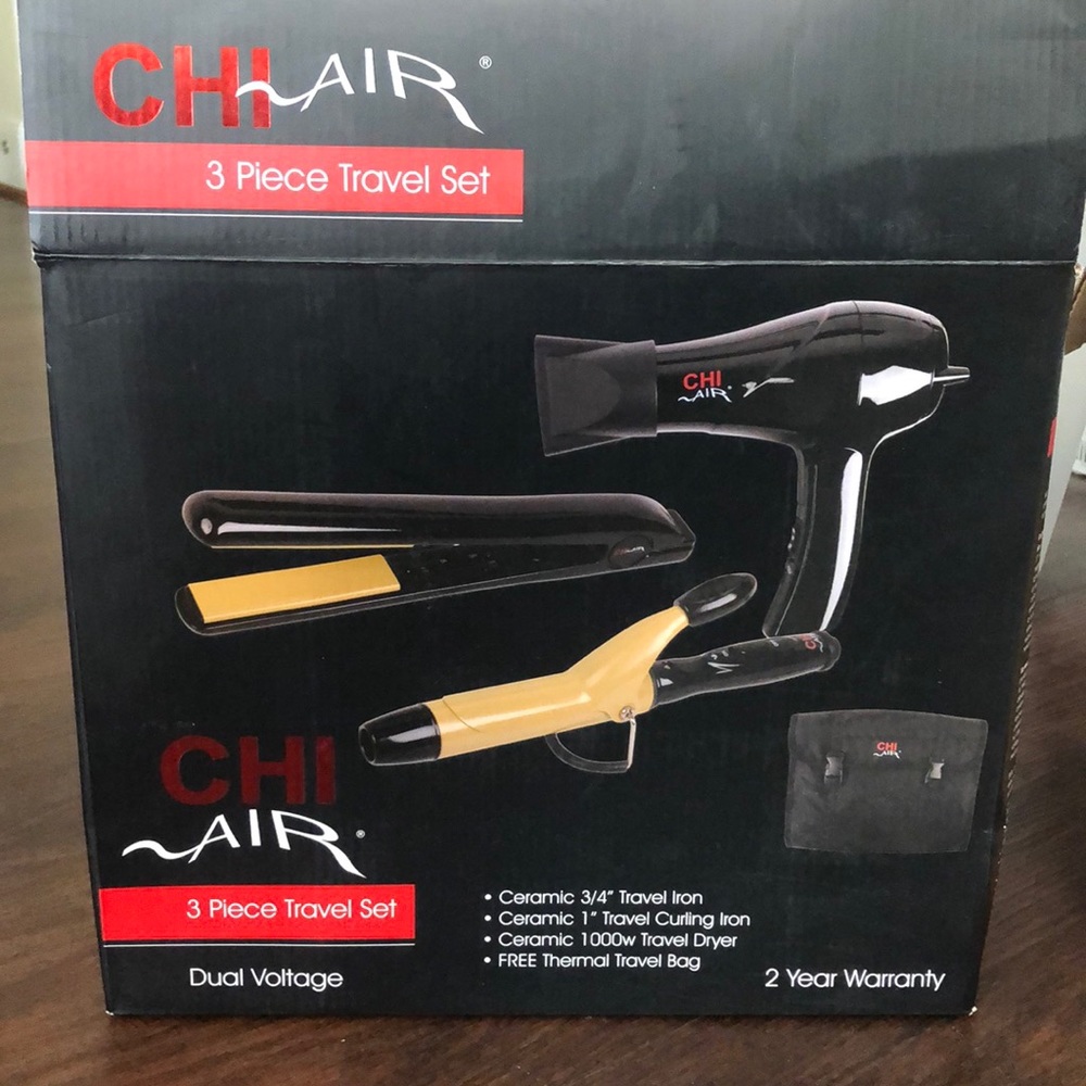 CHI Air 3 piece Travel Set with thermal travel bag